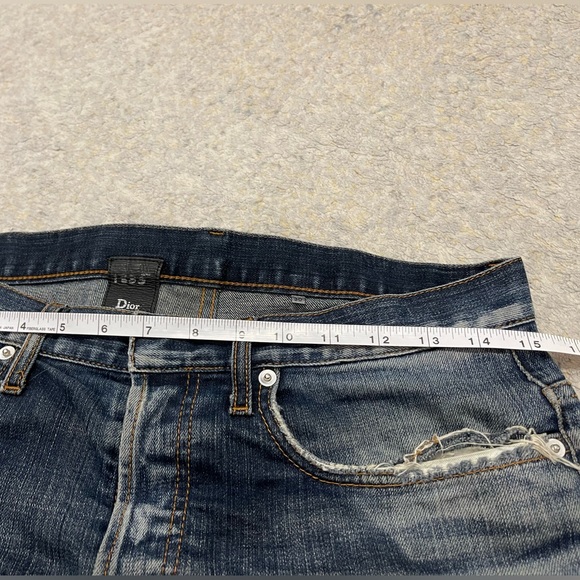 EUC Men’s Size 30 (30” X 30”) Christian Dior Homme Distressed Denim Blue Jeans - Picture 11 of 12